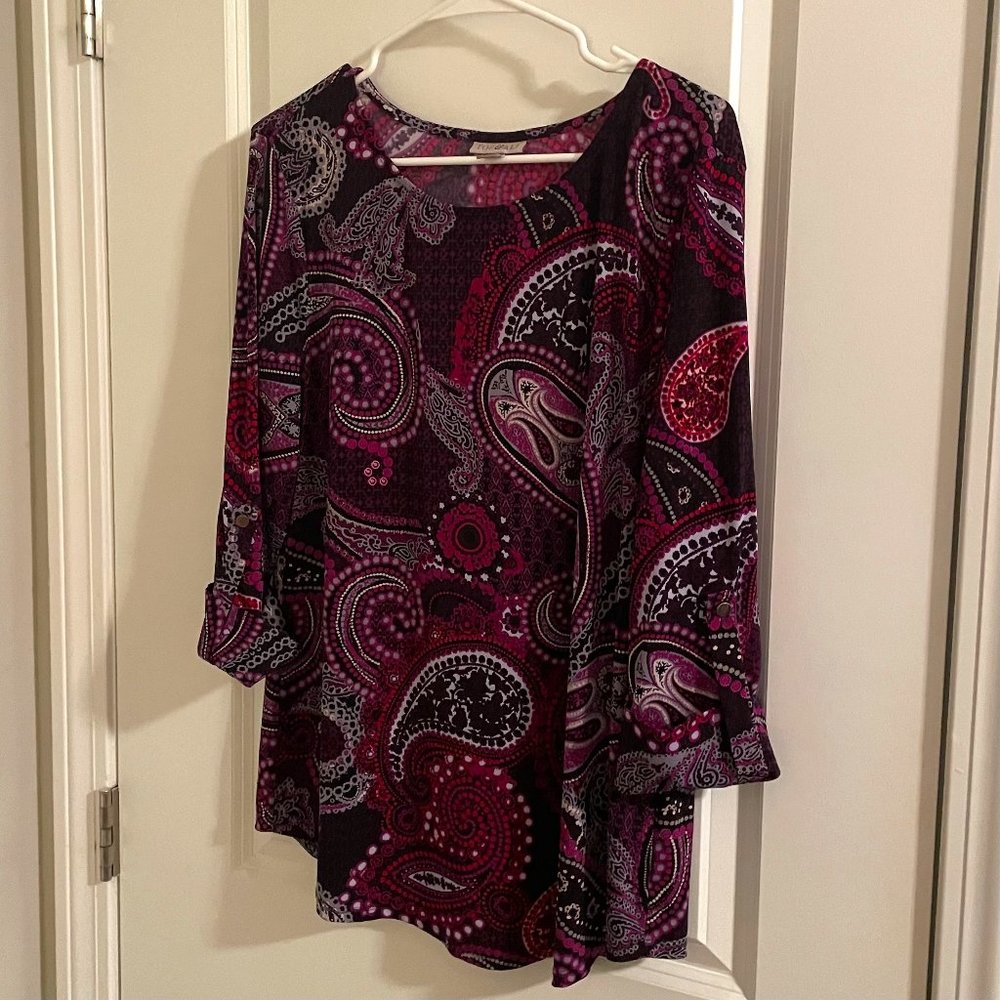 Roz & Ali Paisley Patterned Blouse